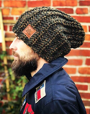 Czapka męska zimowa / czapka damska zimowa khaki, ŁAP NAS