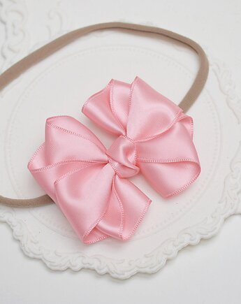 Opaska kokarda dla dziewczynki baby pink, Petite Dame