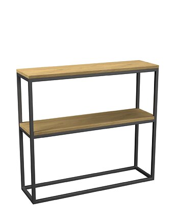 Konsola metalowa SANAZ - minimalistyczna konsola z półką, MW.effect