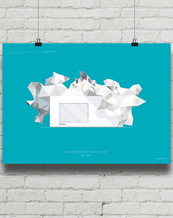 Bloomberg Pavilion - plakat giclee art, minimalmill