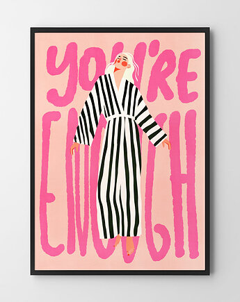 Jesteś wystarczająca - plakat/ilustracja dziewczyna róż, HOG STUDIO