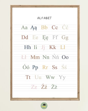 Plakaty Edukacyjny Alfabet Montessori Boho, Maja Montessori