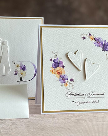 Kartka na ślub z pudełkiem i kopertą, WA 63E, Anna Art and Crafts