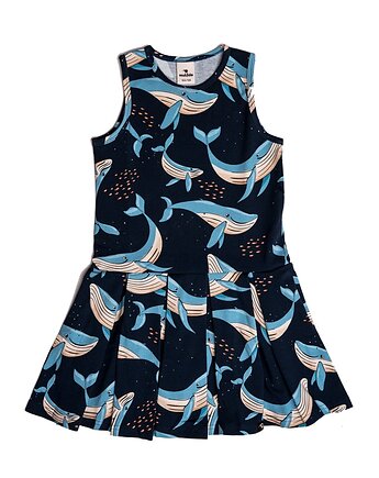 Sukienka na ramiączka Granatowy Wieloryb, mullido