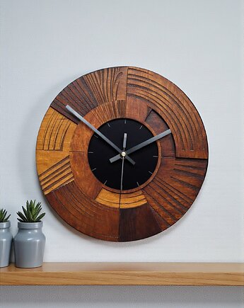 Zegar ścienny z Drewna -  Cichy Mechanizmp, Clock Wood Studio