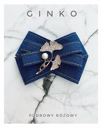 Brosza GINKO Nowość Glamour, Pudrowy Różowy
