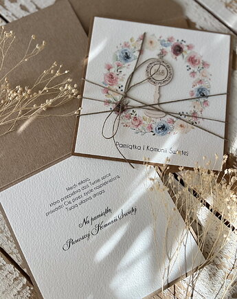 Kartka na komunię - pamiątka komunii ręcznie robiona, sorte