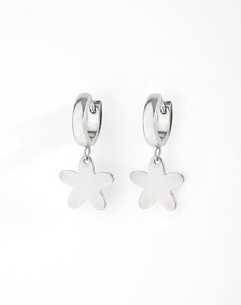 Srebrne kolczyki z kwiatkami, ech studio