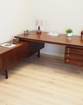 Biurko palisandrowe, duński design, lata 60,  Arne Vodder,  Sibast, Przetwory design