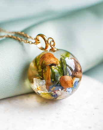 Naszyjnik z leśną kompozycją, nature gift