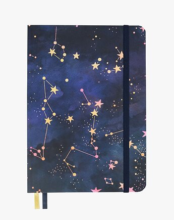 Shimmering Stars - notatnik A5, bullet journal, planer w kropki, Devangari Art