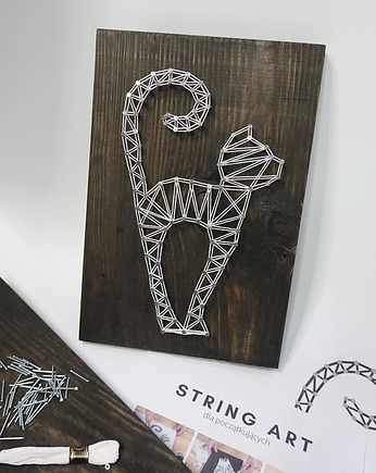KOT obraz string art, HAART