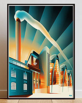 EC1 - plakat z symbolem Łodzi, OKO MI SKOKO