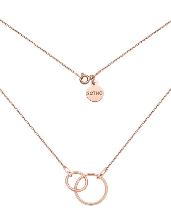 Naszyjnik z różowego złota z dwoma kołami, SOTHO