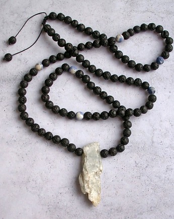 S A L E :: UNIKATOWY naszyjnik MĘSKI :: kyanit, kaktusia