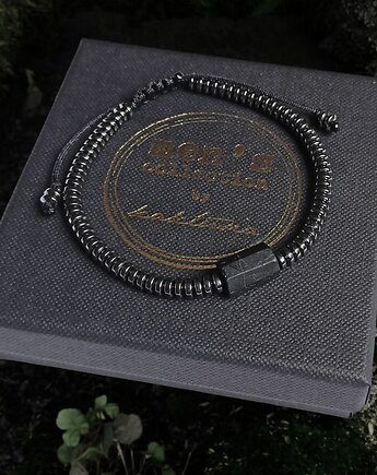 TURMALIN & hematyt : bransoletka regulowana ONE SIZE