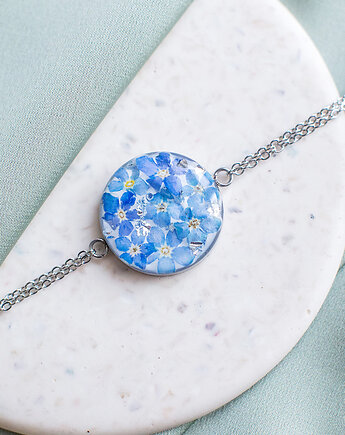 Bransoletka z niezapominajkami, nature gift