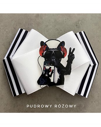 Brosza z Buldogiem  1 szt, Pudrowy Różowy
