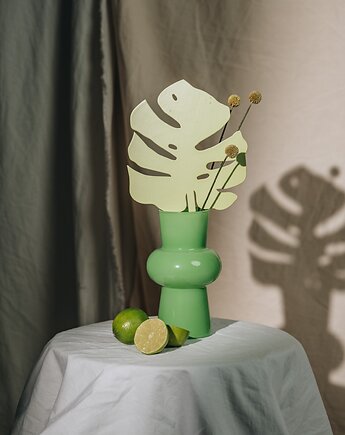 Monstera - drewniany, zielony liść ozdobny, Milin