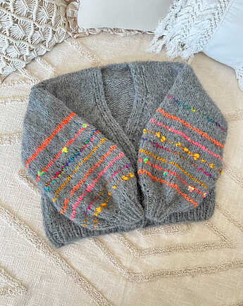 Kardigan pomarańcze, SZYSZKA sztrykuje