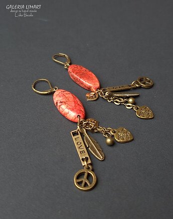 Kolczyki boho z nutką etno PREZENT oryginalny ręcznie robiony, Galeria Limart