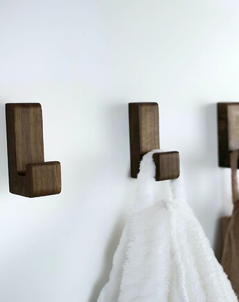 Drewniany minimalistyczny wieszak haczyk na ręczniki (1 szt), POZYTYWNIE W DREWNIE