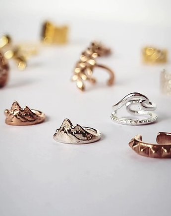 Nausznica GÓRY -srebro,złoto,różowe złoto, ISSI Jewelry