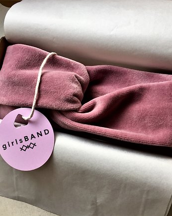 Bubble Pink Velvet Turban - Opaska, Girlsband