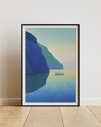 Plakat - Sunset near the bay, Harry Monkey