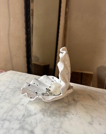 Ceramiczna Podstawka na Biżuterię Muszla Skarbiec Dalmatyńczyk, Maison Fragile
