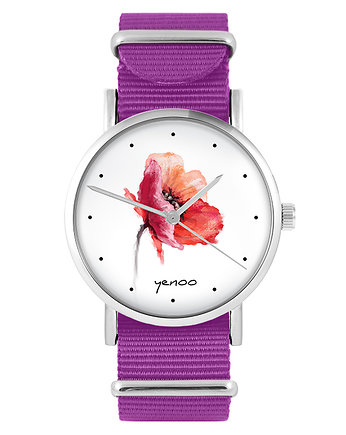 Zegarek yenoo - Mak - amarant, nato, yenoo