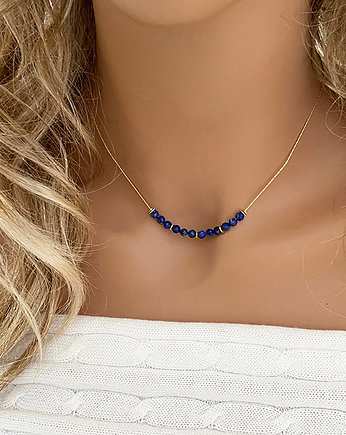 Naszyjnik LAPIS LAZULI  , granatowy kamień, Anemon Atelier