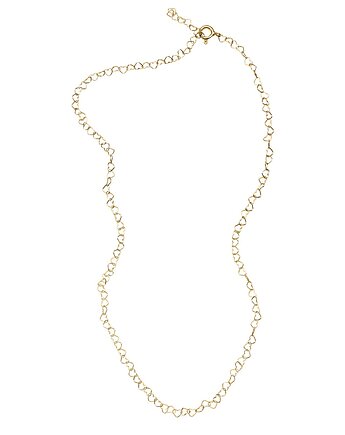 Łańcuszek z serc, serduszerk  srebro 925, pozłacany, Ade Art