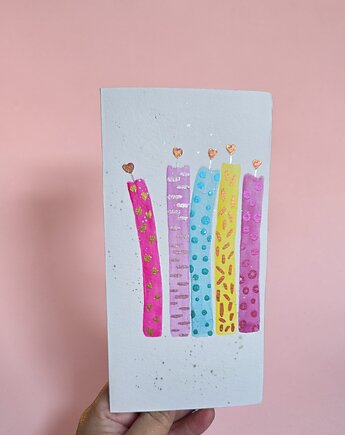 Kartka urodzinowa malowana akwarelami, Arto Teka