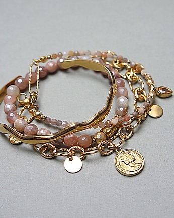 Zestaw bransoletek Kamień słoneczny  - Szlachetna kolekcja, KiKa pracownia