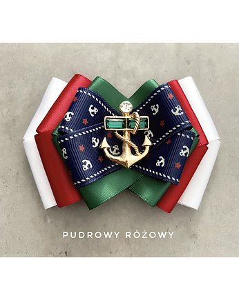 Brosza Marynarska  / Żeglarska z Kotwicą NEW, Pudrowy Różowy