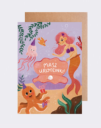 Kartka urodzinowa - Syrenka, Papieroteka