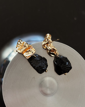 Kolczyki pozłacane z Turmalinem, Chmolowska Jewellery