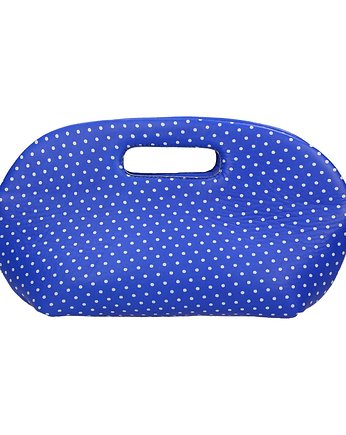Torebka skórzana niebieska DOTTY marki Bolsa, Bolsa