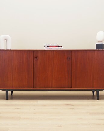 Sideboard tekowy, duński design, lata 70, produkcja: Dania, Przetwory design