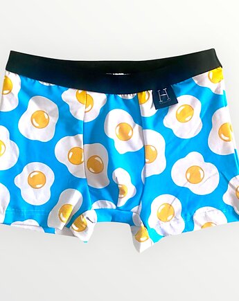 Bokserki męskie z bawełny z printem w JAJKA SADZONE, HisOutfit
