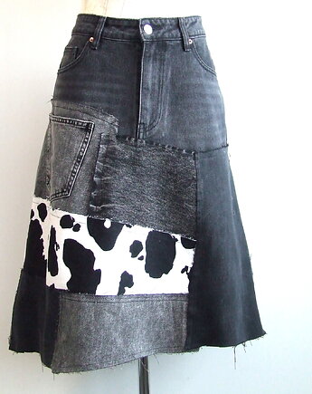 Patchworkowa spódnica jeans r.42, AnitaPalmerArt