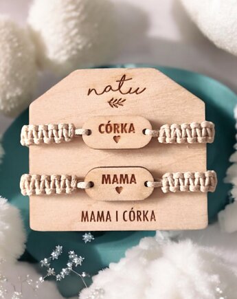Zestaw  bransoletek Mama i Córka DZIEŃ MATKI, Natu Artwork
