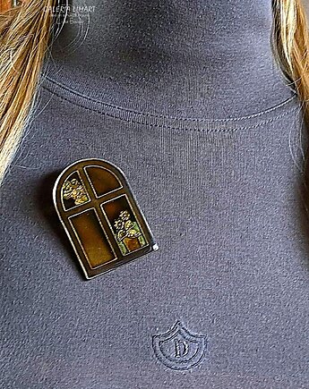 Vintage Broszka w starym stylu Urocze okienko dla kochającej  unikaty vintage, Galeria Limart