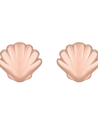 Kolczyki muszelki z różowego złota, SOTHO