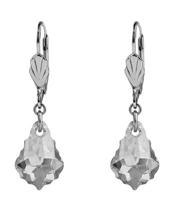 Barokowe kolczyki z kryształami  Swarovskiego, Silver Violet