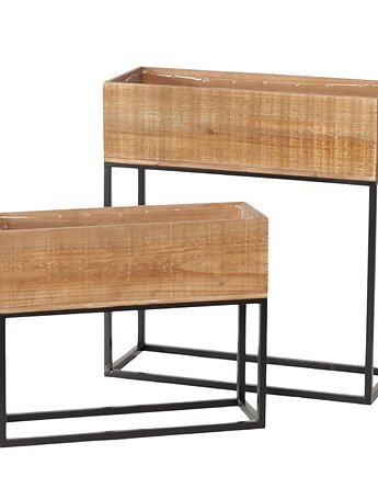 Kwietnik drewniany na metalowej podstawie 5925x21x55 cm FLORBEDO, MIA home