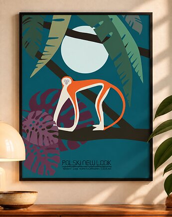 Plakat Fine Art giclee Gibon rudy. Polski New Look, ma illustories