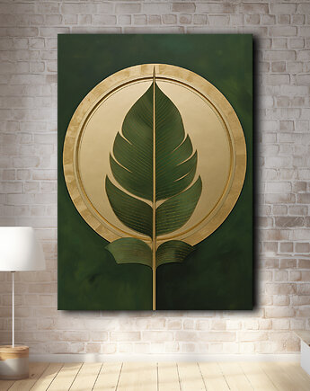 Tropikalne liście - Plakat - Loft, Minimalizm #84, Black Sapphire Art