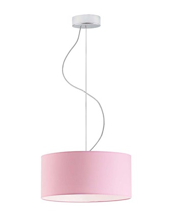 Różowa lampa wisząca do pokoju dziewczynki HAJFA KIDS o średnicy 30 cm, LYSNE